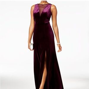 Elegant Plum Velvet Gown